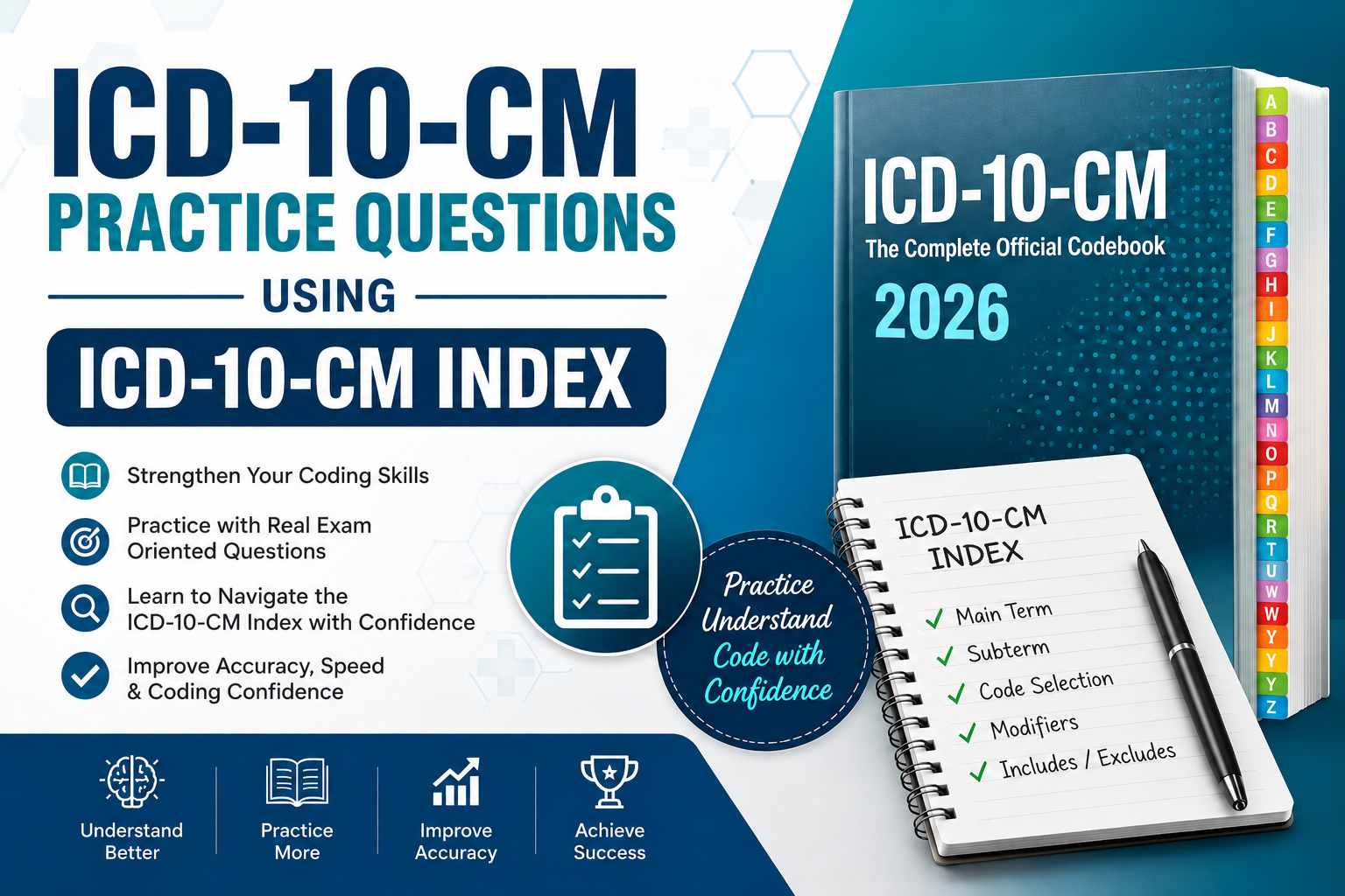 🎯 ICD-10-CM Index to Code – 50 Practice Questions