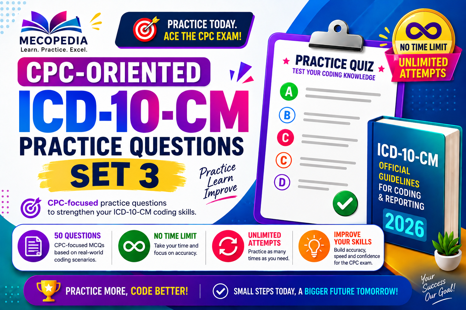 🥈 CPC-Oriented ICD-10-CM Practice – Set 3