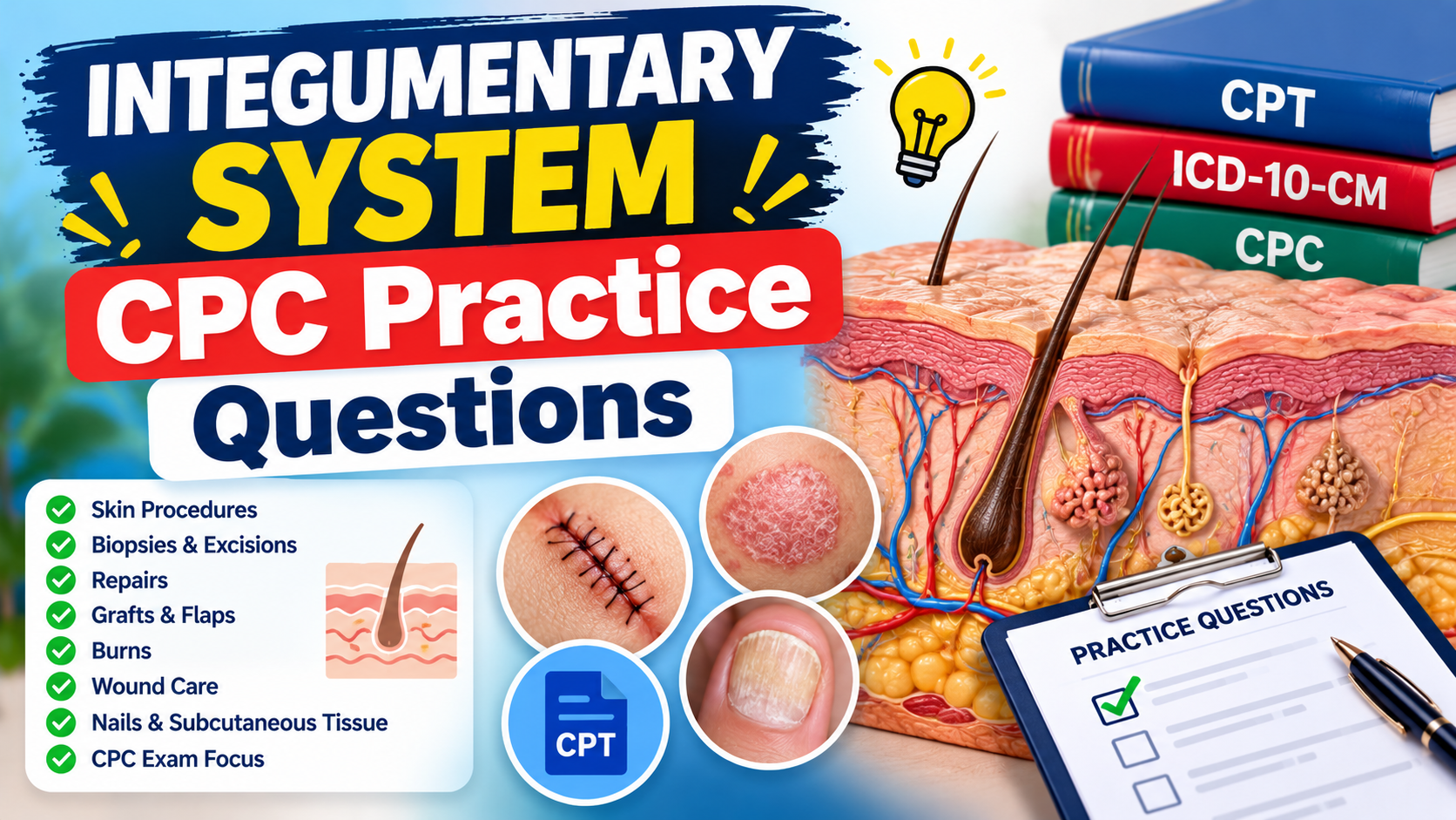 Integumentary System CPC Practice Questions