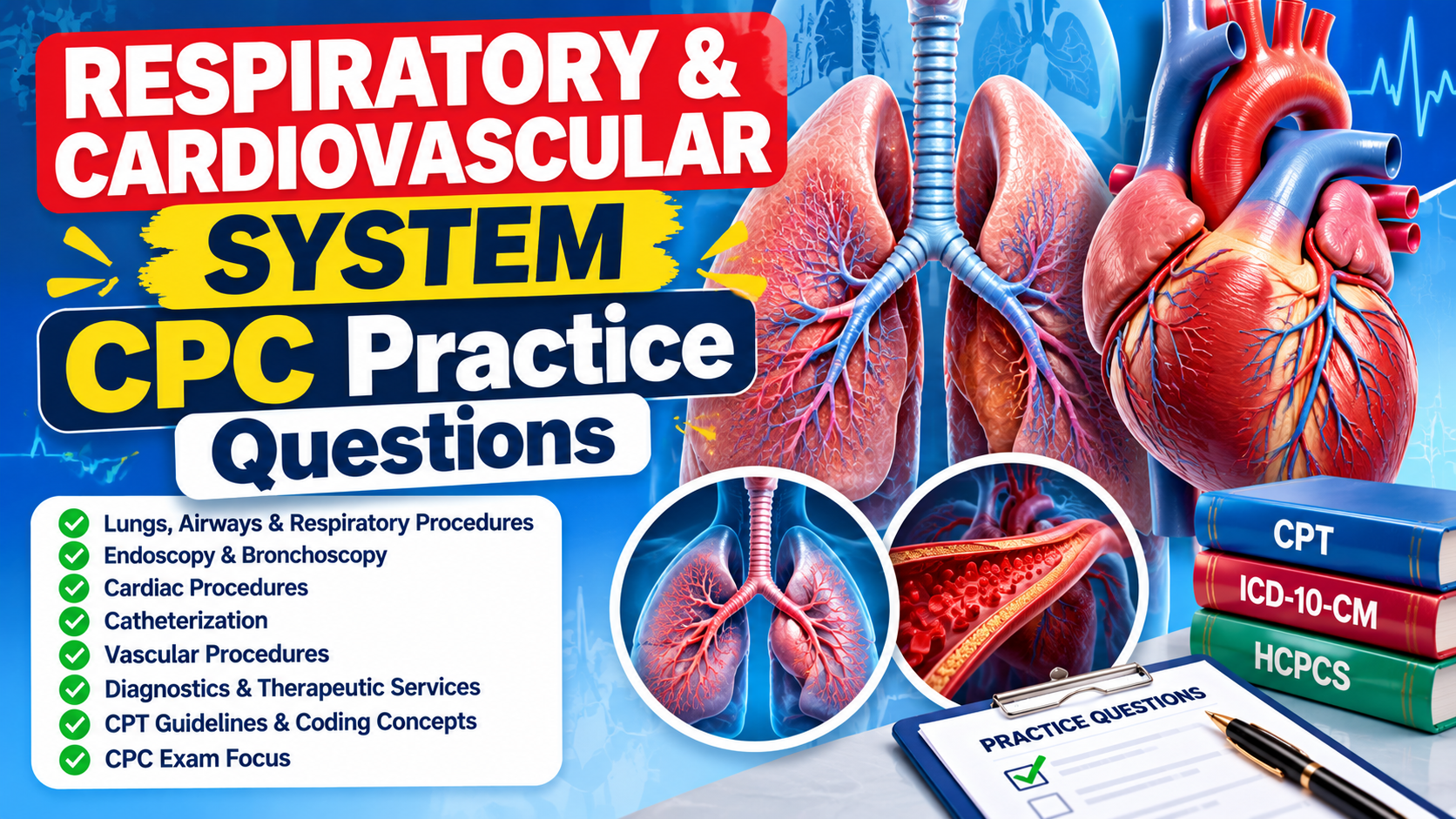 Respiratory & Cardiovascular System CPC Practice Questions